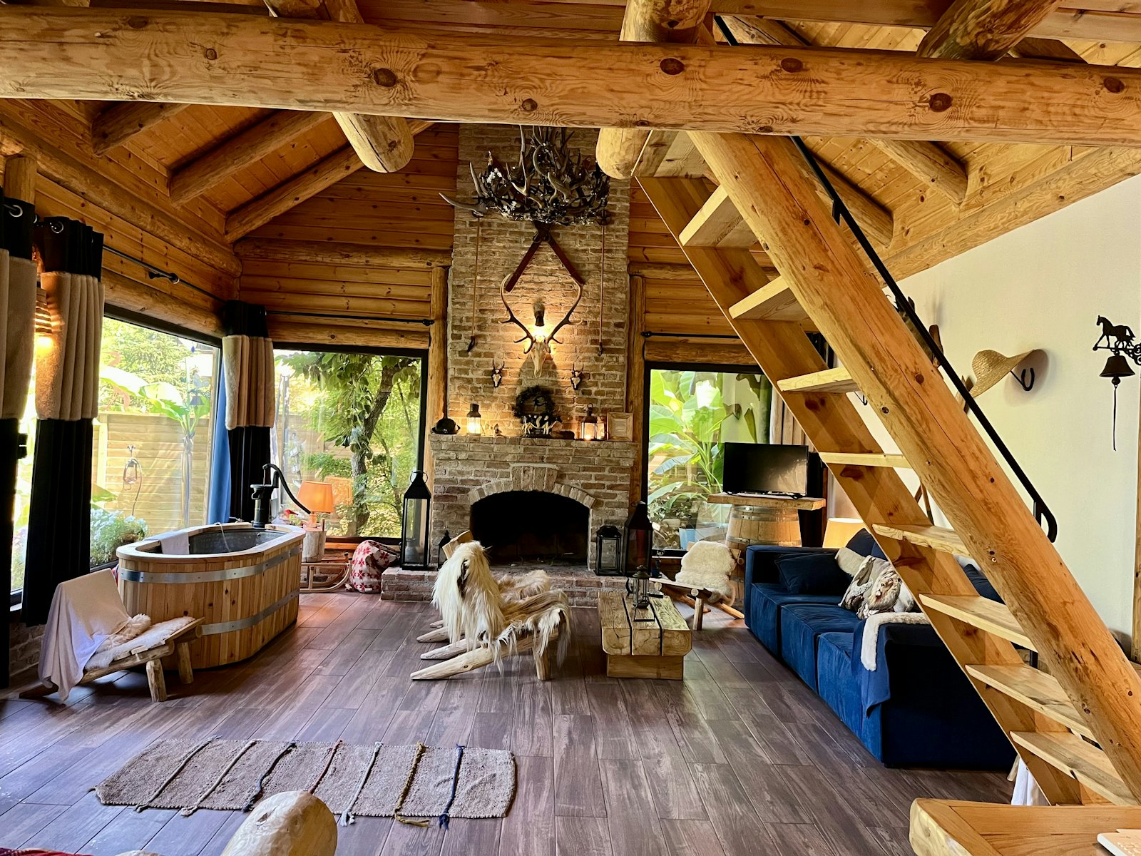 Intérieur de chalet haut de gamme à Megève